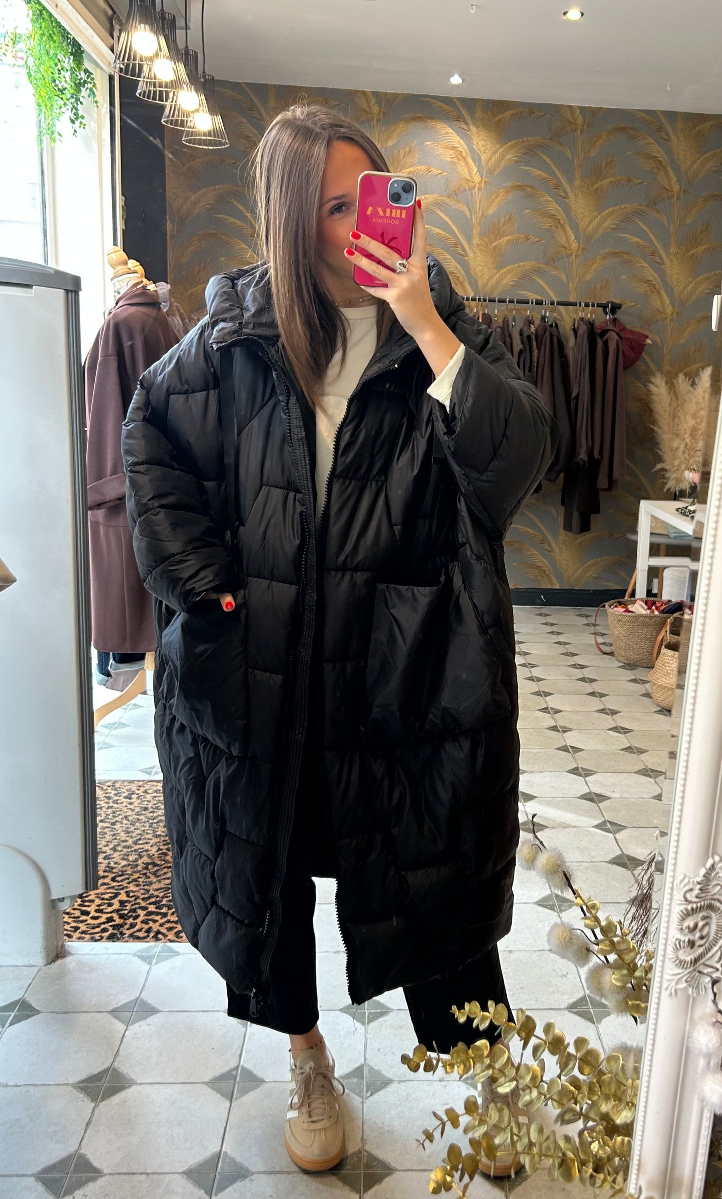 Doudoune Monica oversize noire - Johanna Paris