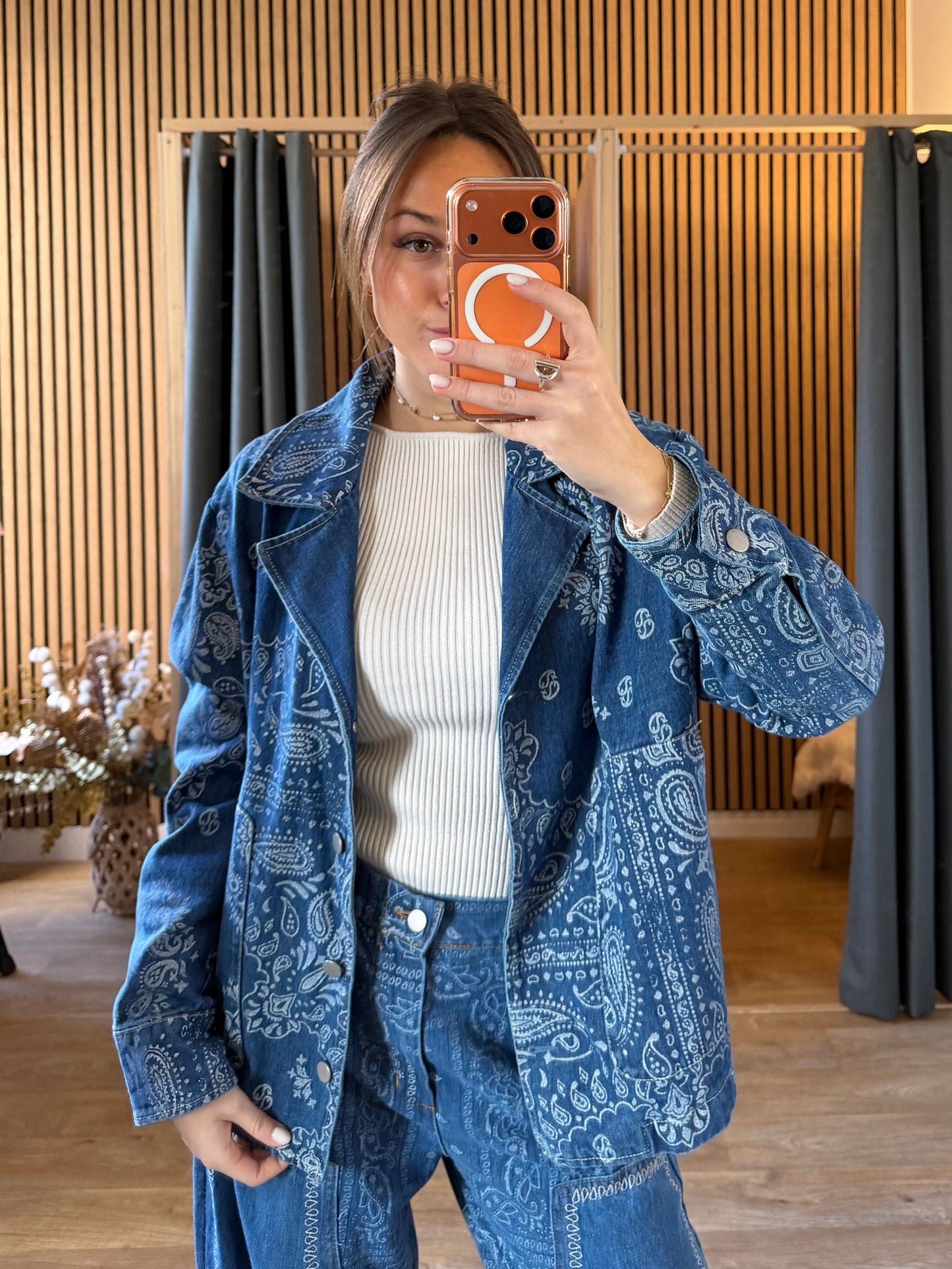 Veste Bandana en jean - Johanna Paris