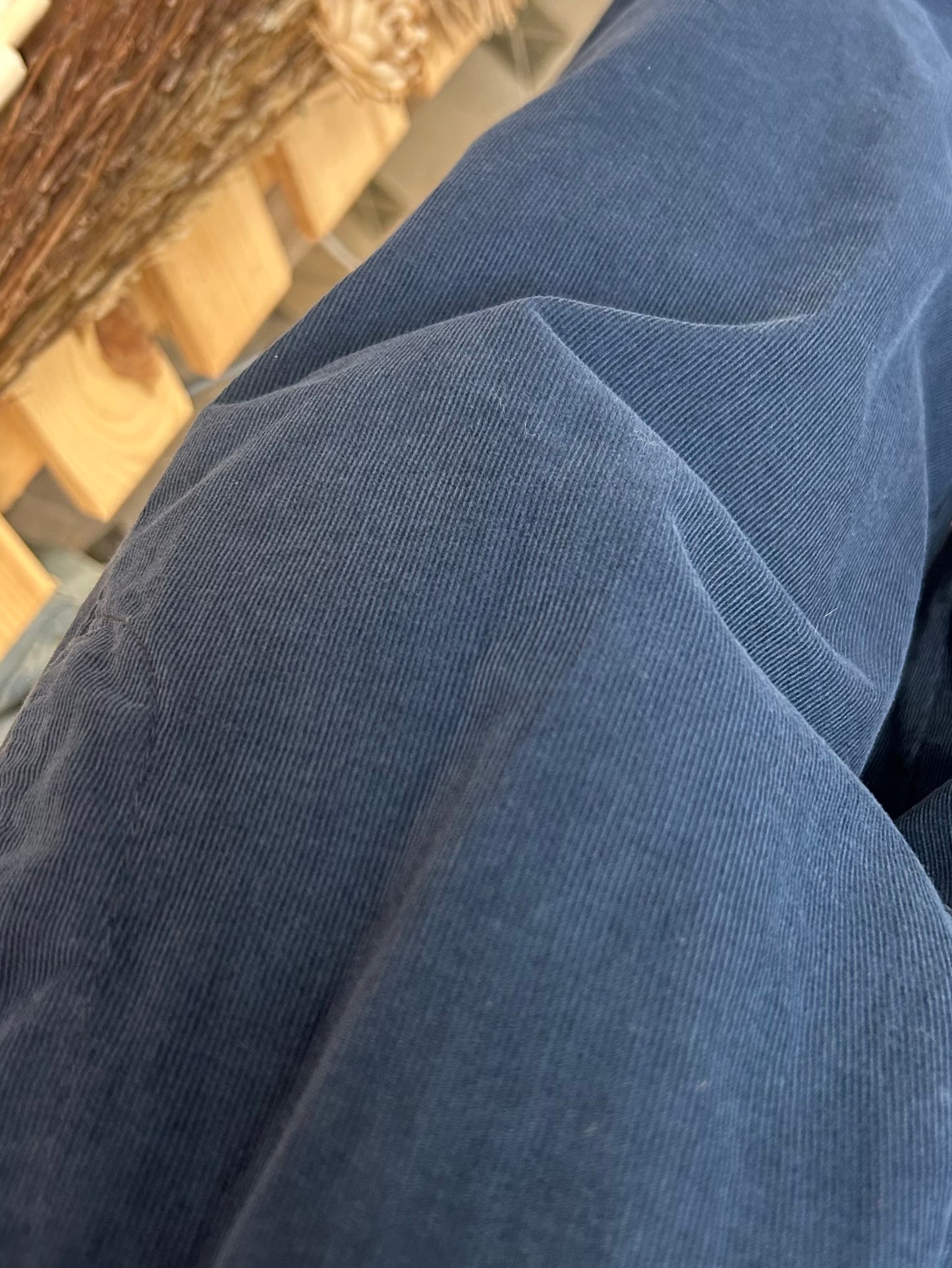Pantalon Magique en velours bleu marine - Johanna Parisn