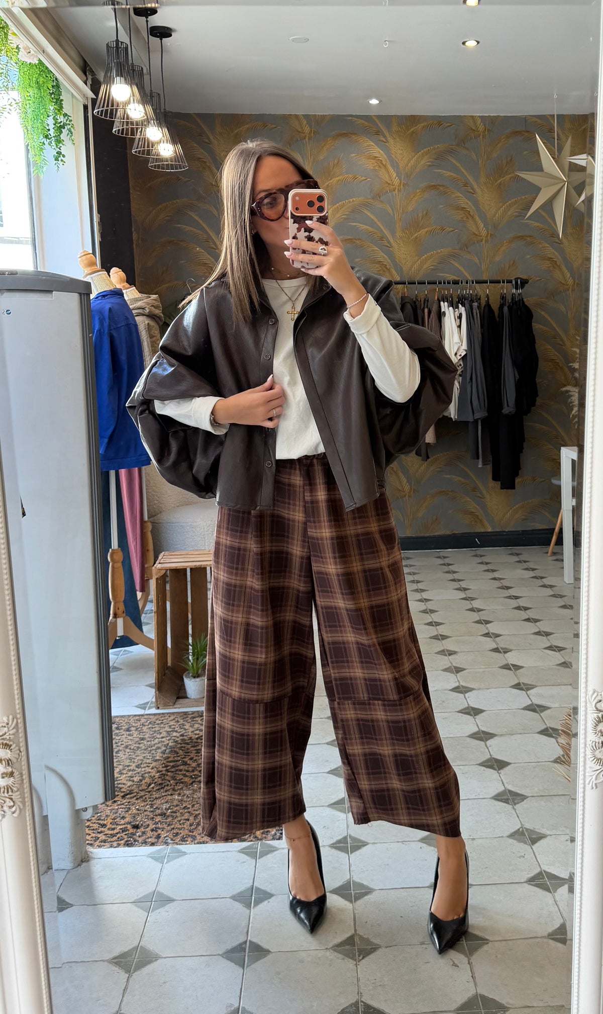 Pantalon forme ballon à carreaux - Johanna Paris