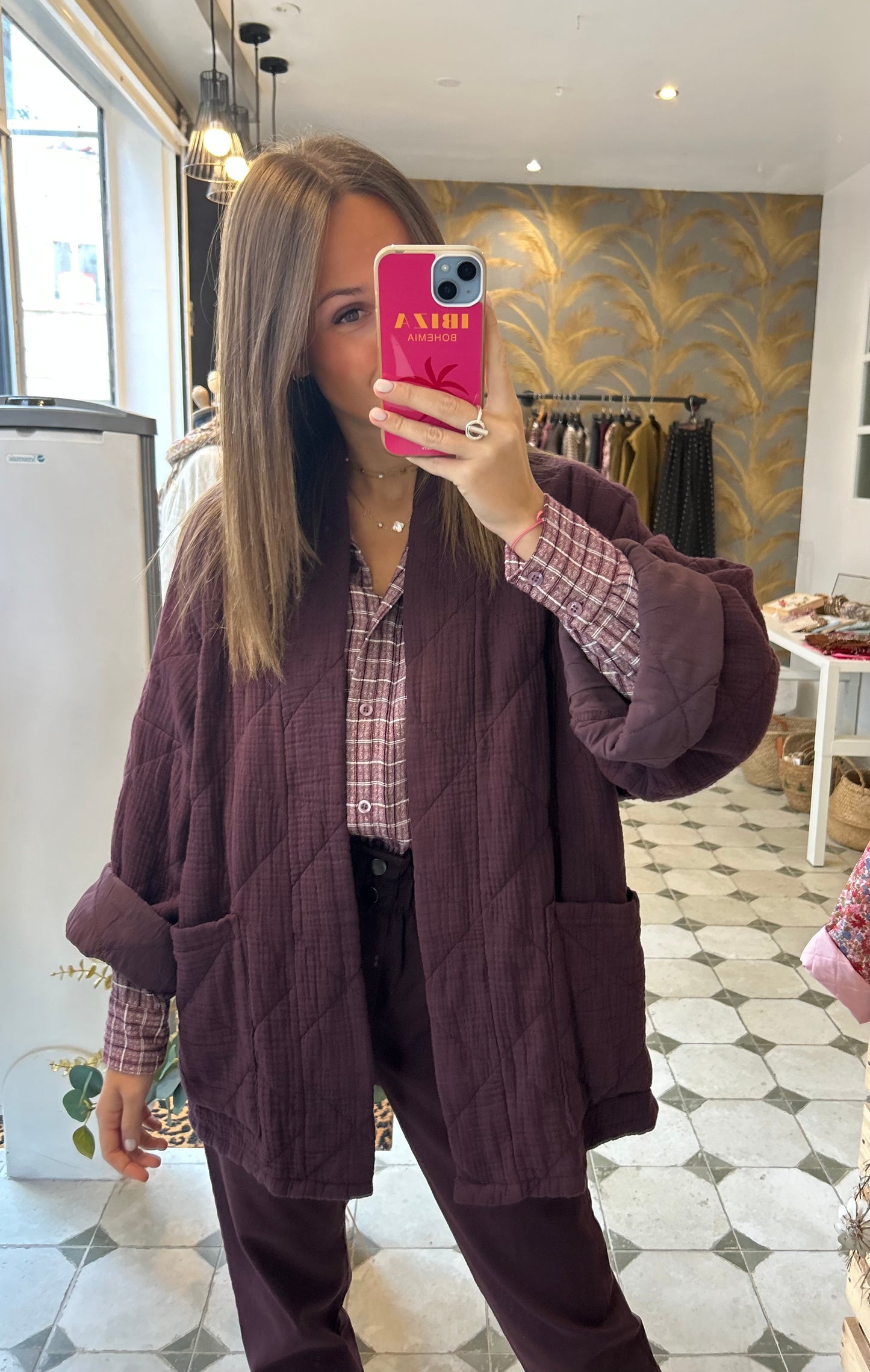 Veste Chloé prune - Johanna Paris