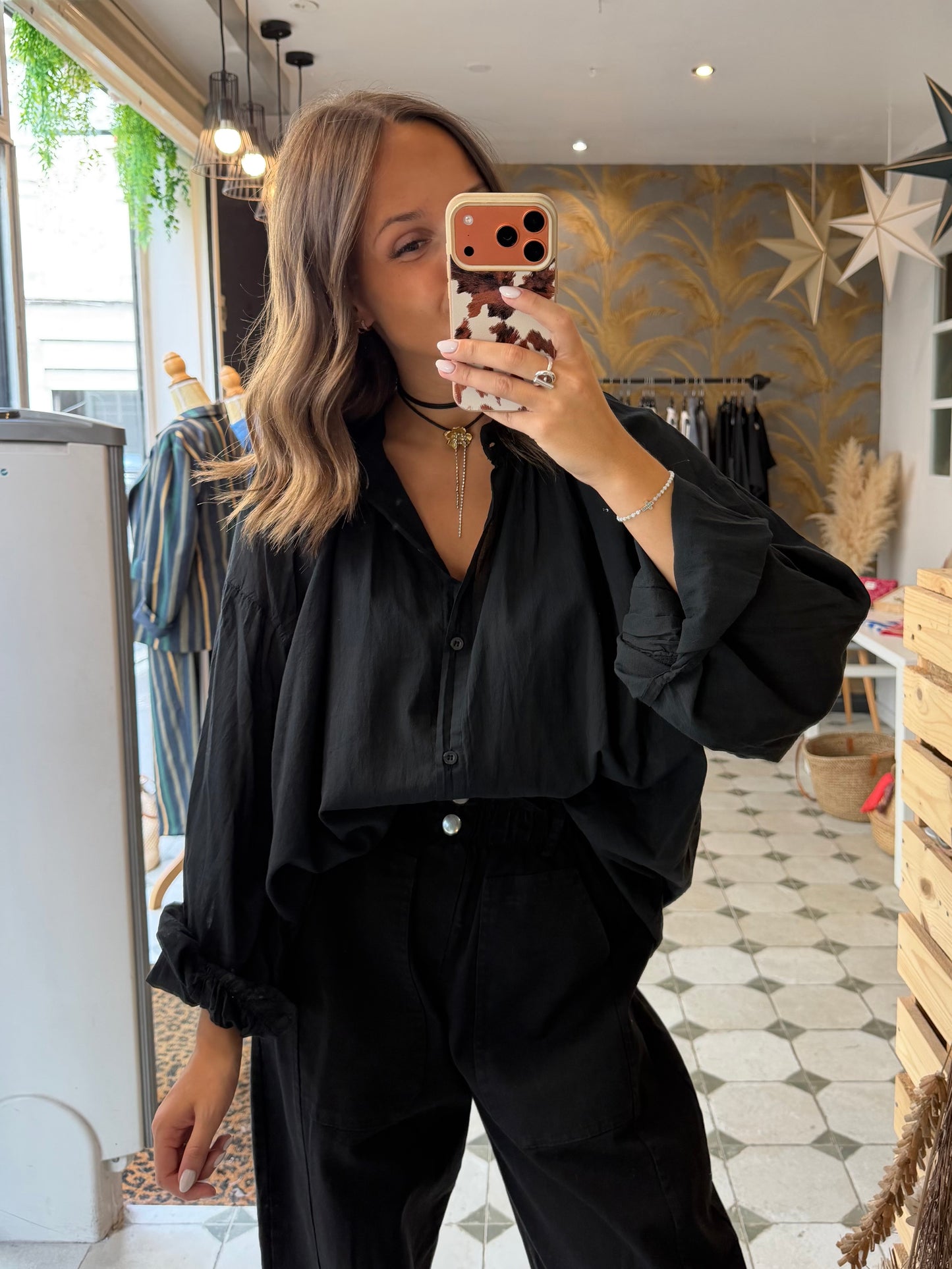 Chemise Clémentine noire - Johanna Paris