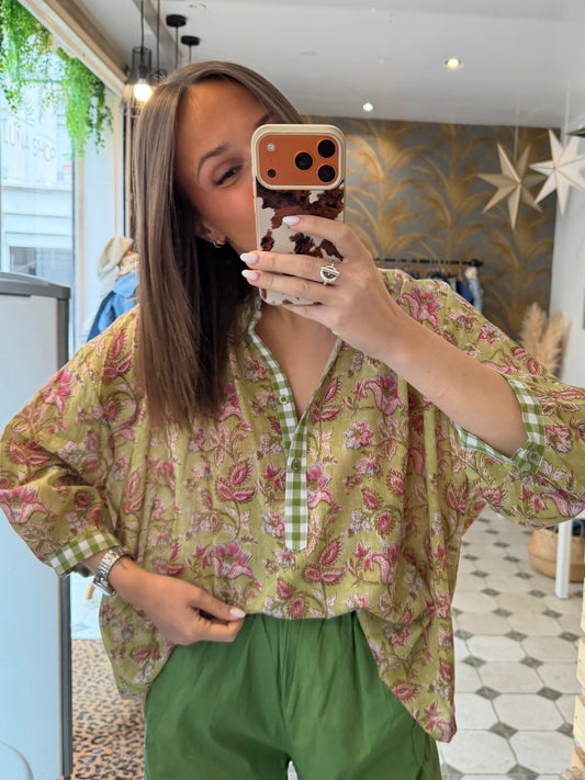 Chemise Rosalia verte - Johanna Paris