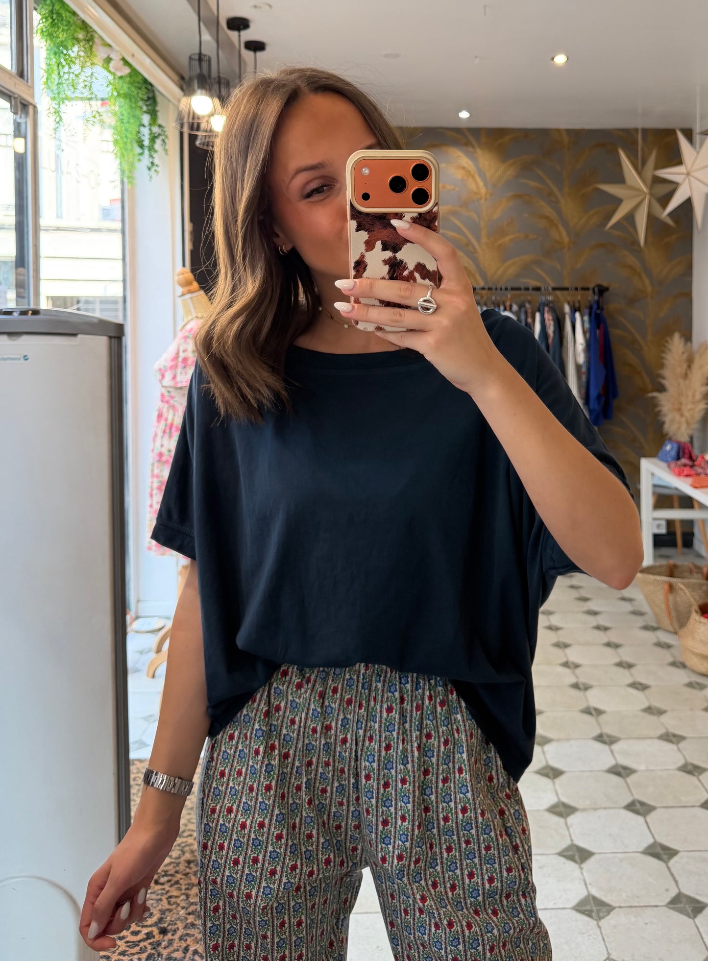 T-Shirt bleu marine - Johanna Paris