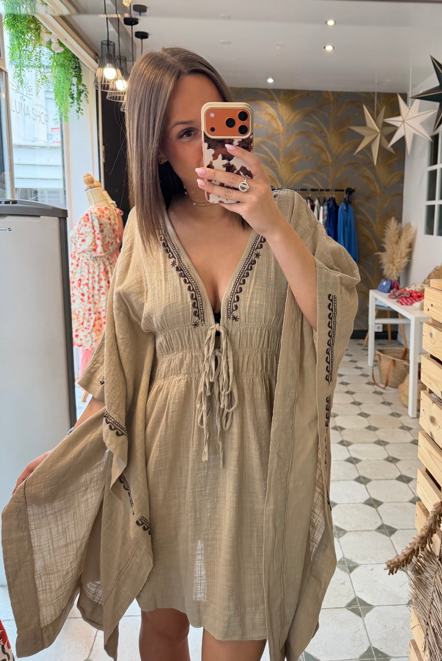 Kimono court beige - Johanna paris