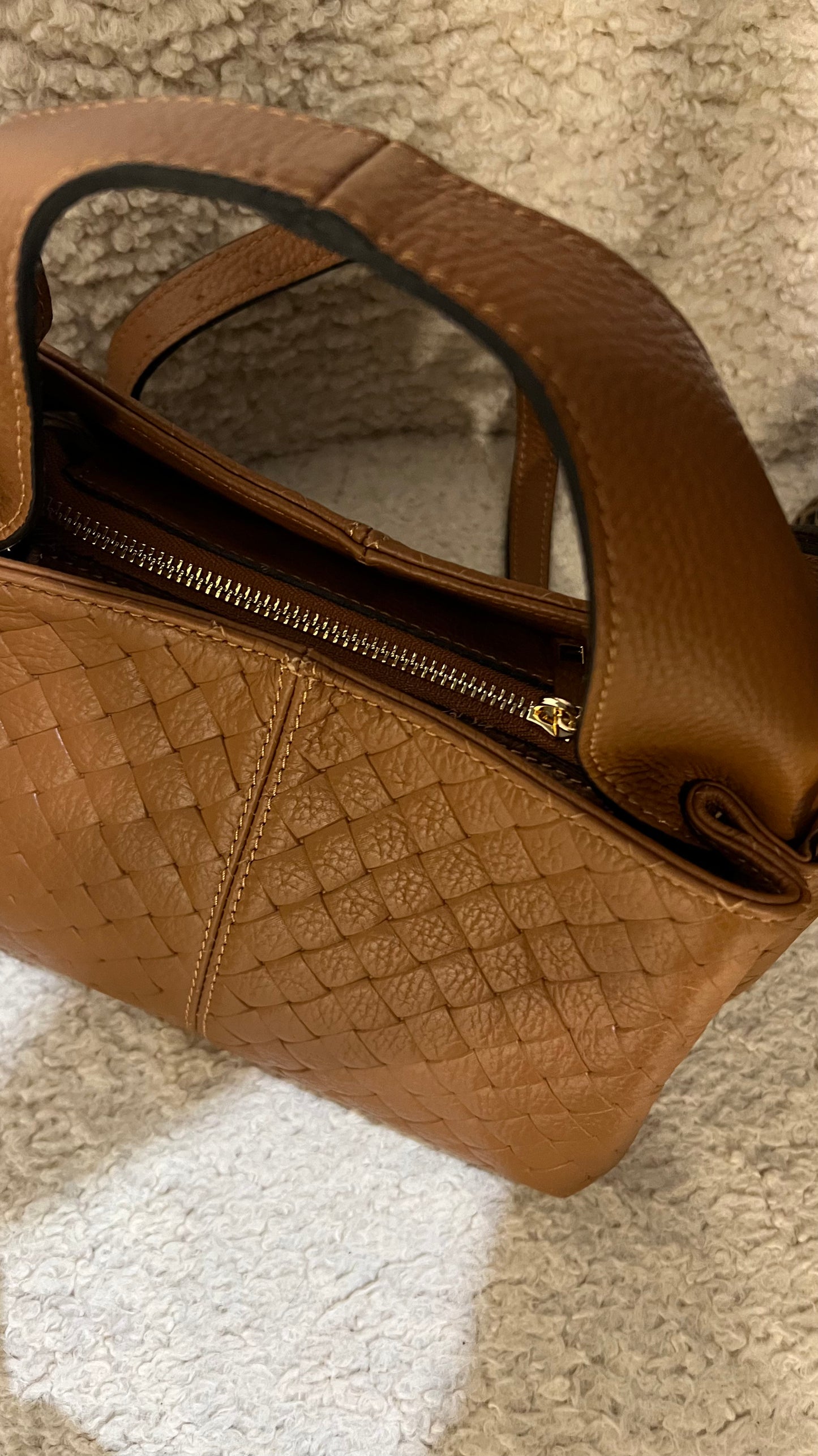 Sac en cuir camel