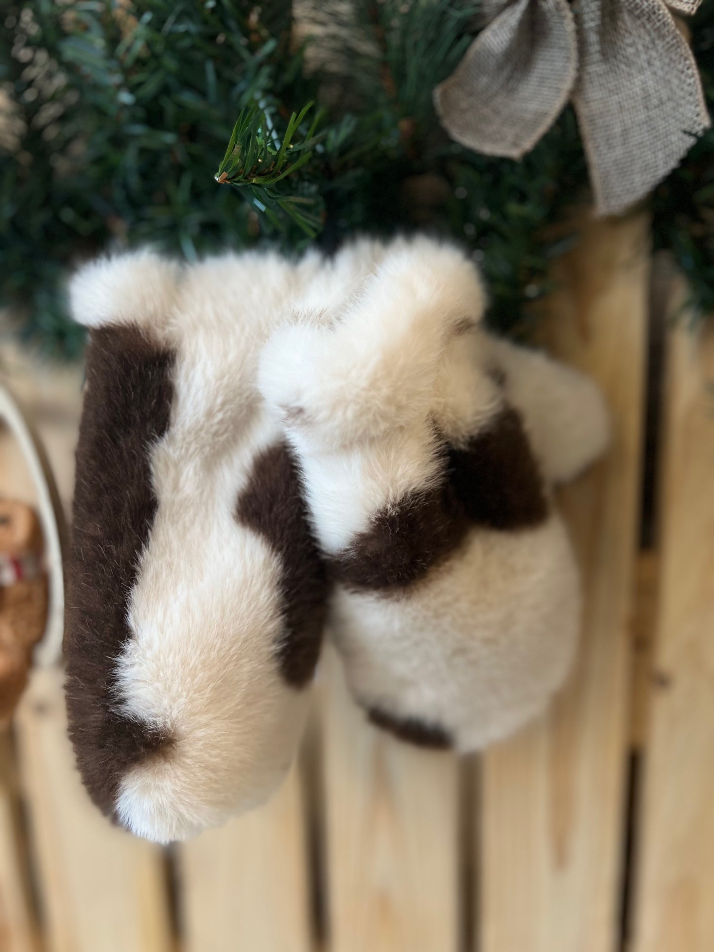 Moufles imprimé vache